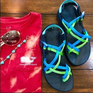 Chaco ZX2 Blue & Green Performance Sandals